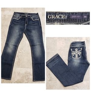 Bling boot cut jeans